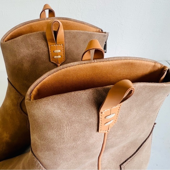 MIA Cream Cowboy Ankle Boot 9.5 - Picture 5 of 8